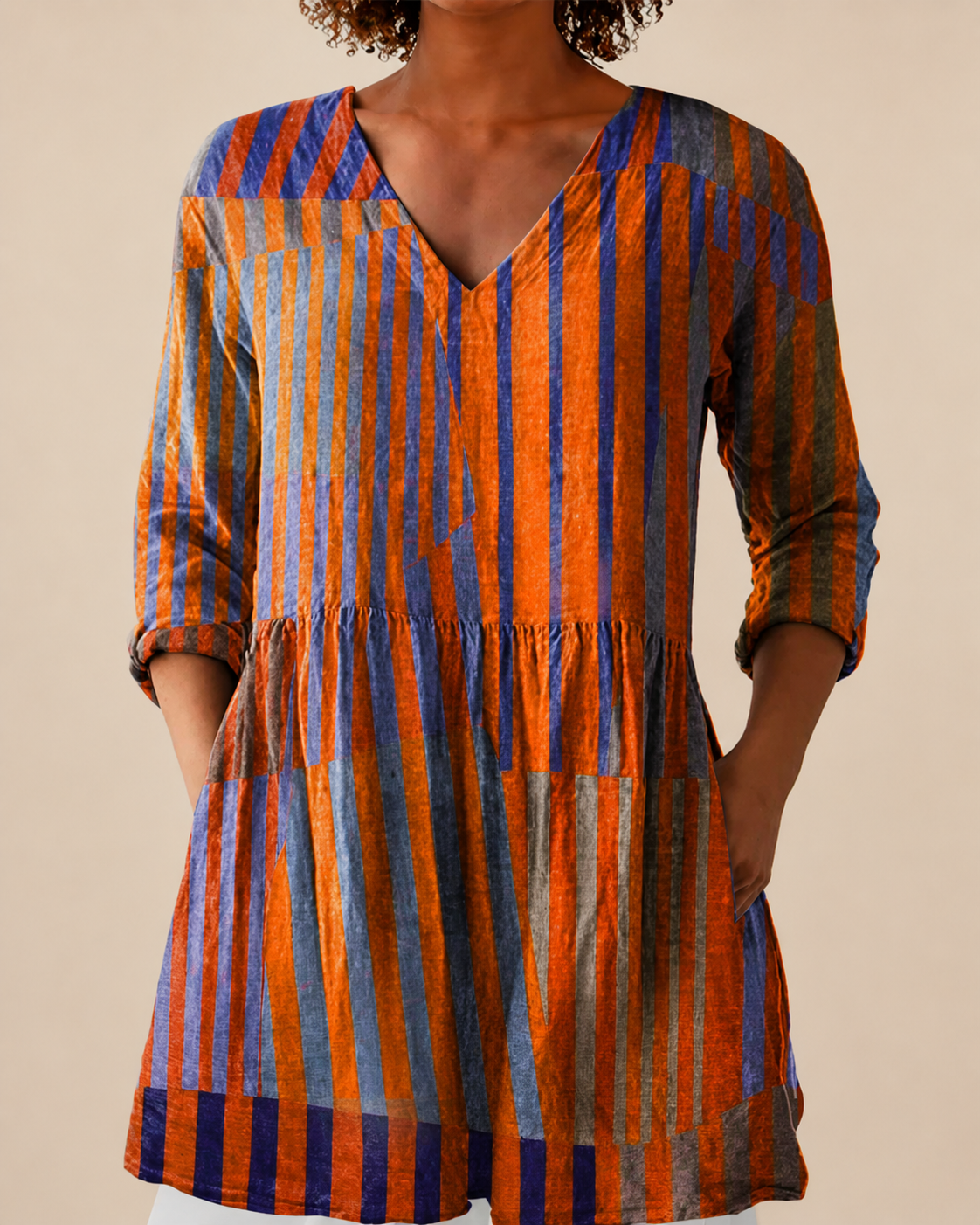 ELOWEN - BLUSA LARGA DE ESTAMPADO