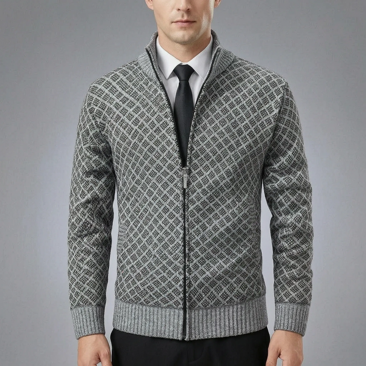 SIMÓN - CHAQUETA DE PUNTO CON CREMALLERA