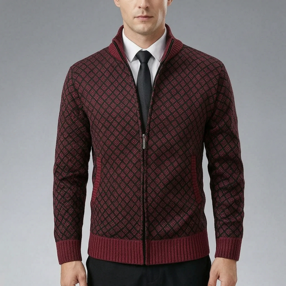 SIMÓN - CHAQUETA DE PUNTO CON CREMALLERA