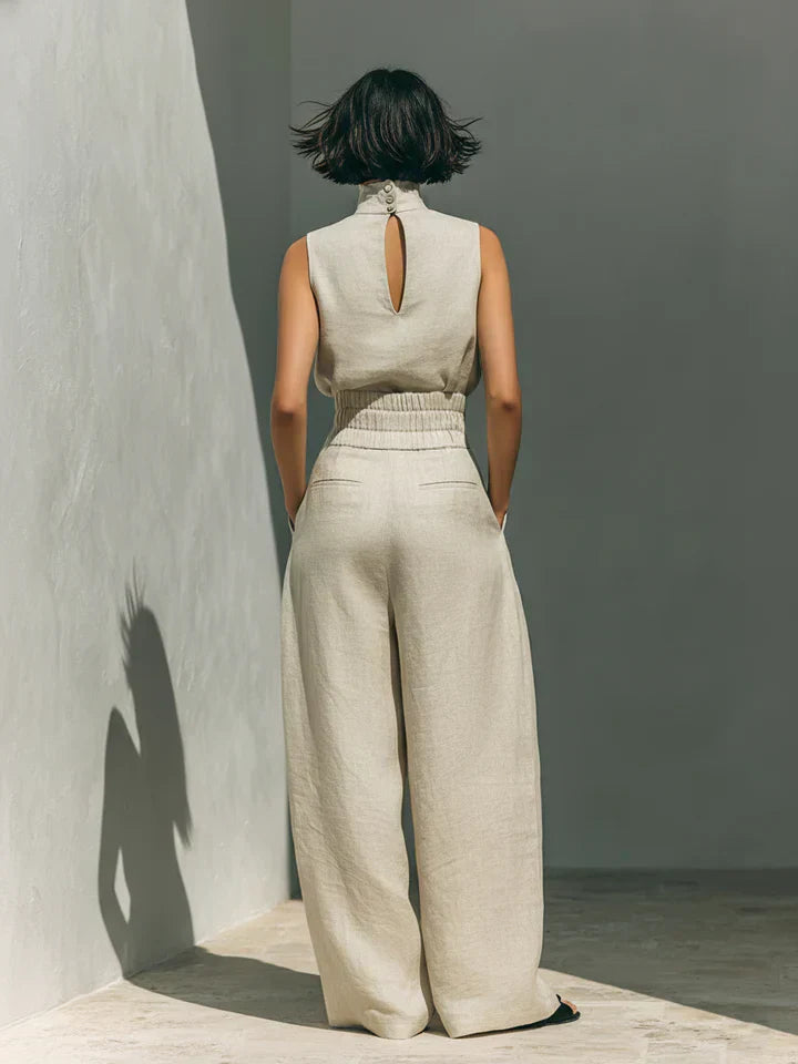 FLOR - CONJUNTO MINIMALISTA DE ALGODÓN Y LINO