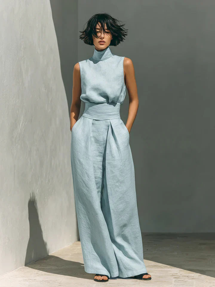 FLOR - CONJUNTO MINIMALISTA DE ALGODÓN Y LINO