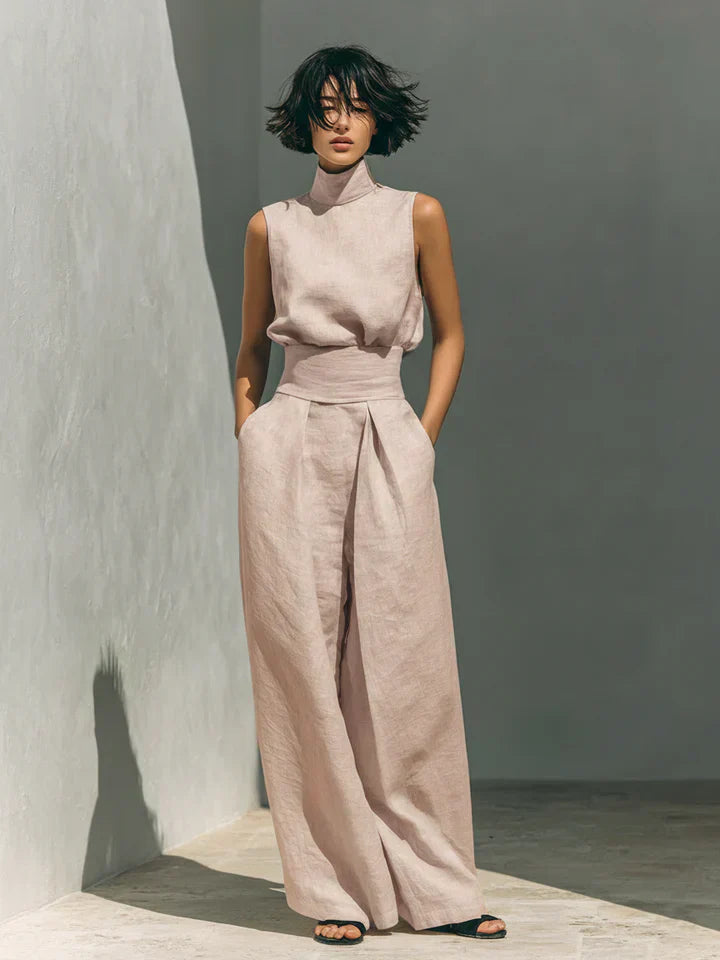 FLOR - CONJUNTO MINIMALISTA DE ALGODÓN Y LINO