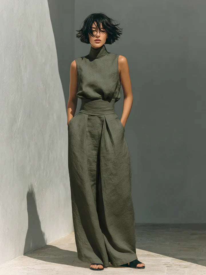 FLOR - CONJUNTO MINIMALISTA DE ALGODÓN Y LINO