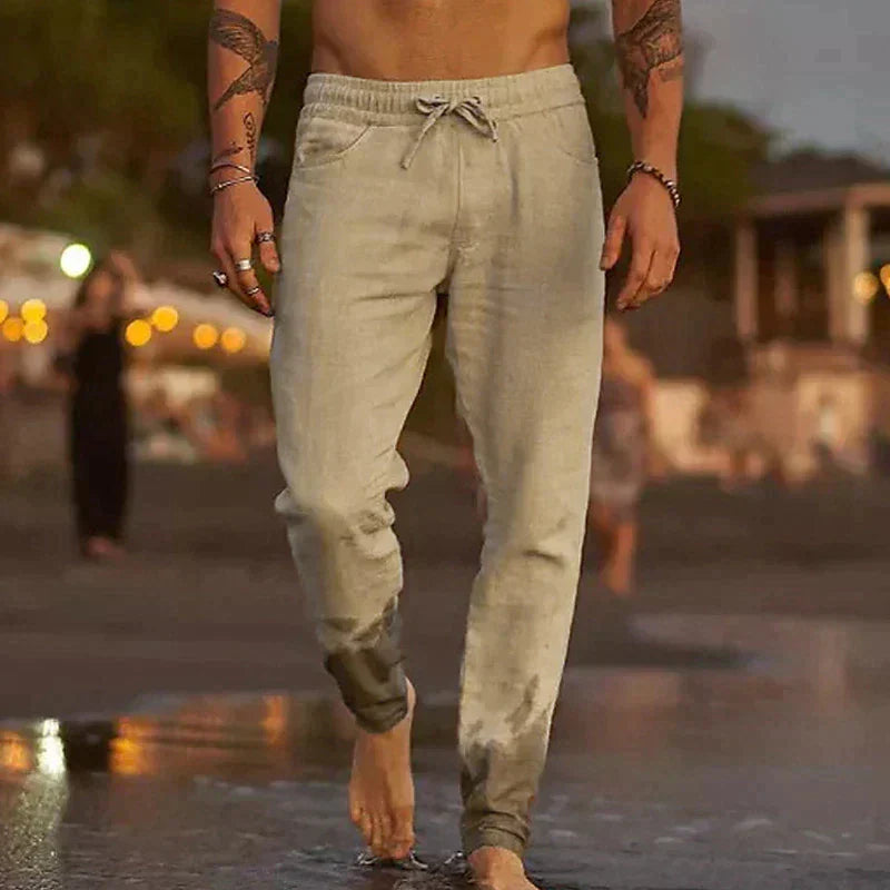 MATEO -PANTALONES DE PLAYA DE LINO