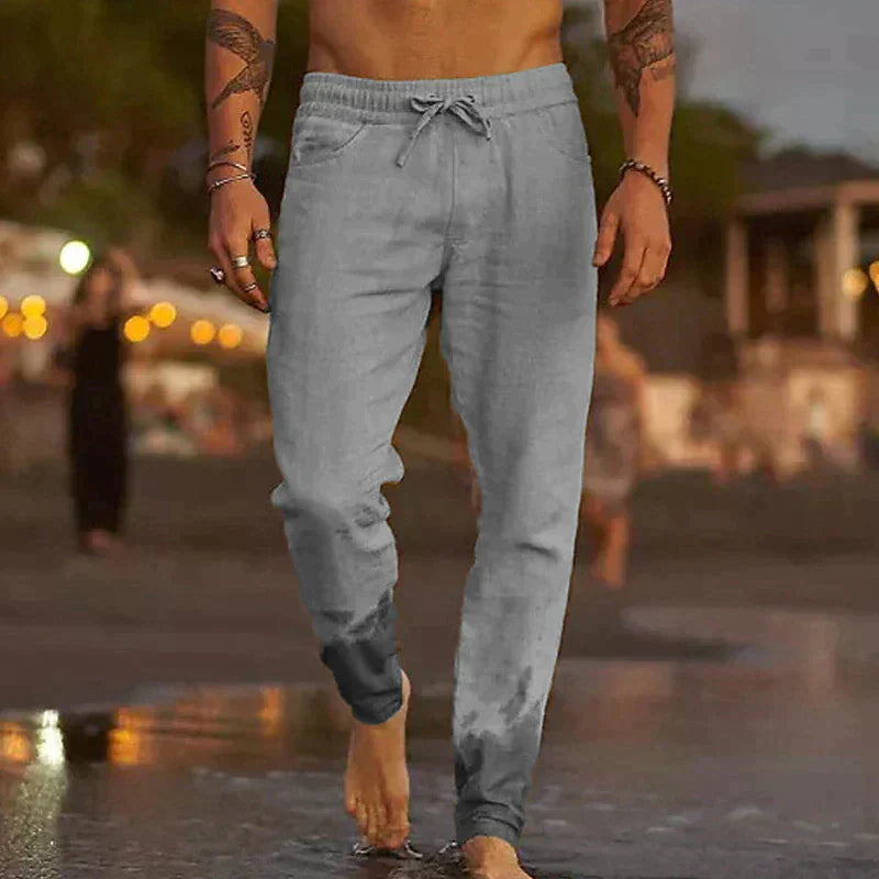 MATEO -PANTALONES DE PLAYA DE LINO