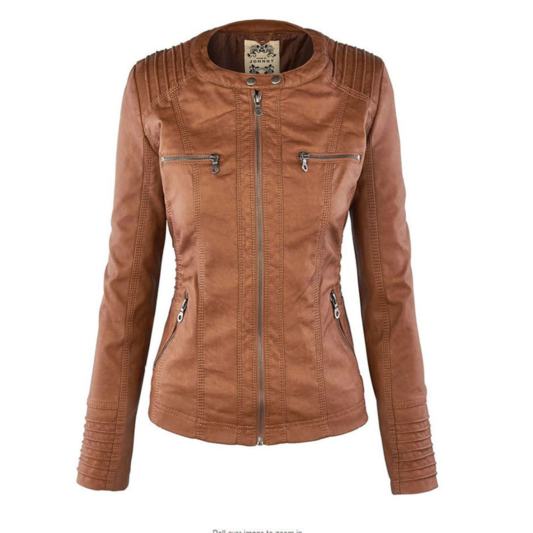 Flavia | Chaqueta de Piel Robusta y Elegante