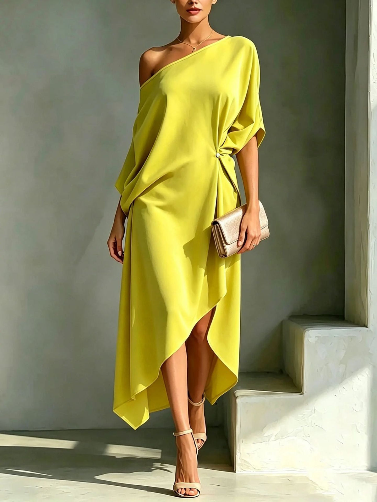 CAMILA - VESTIDO ASIMÉTRICO ELEGANTE