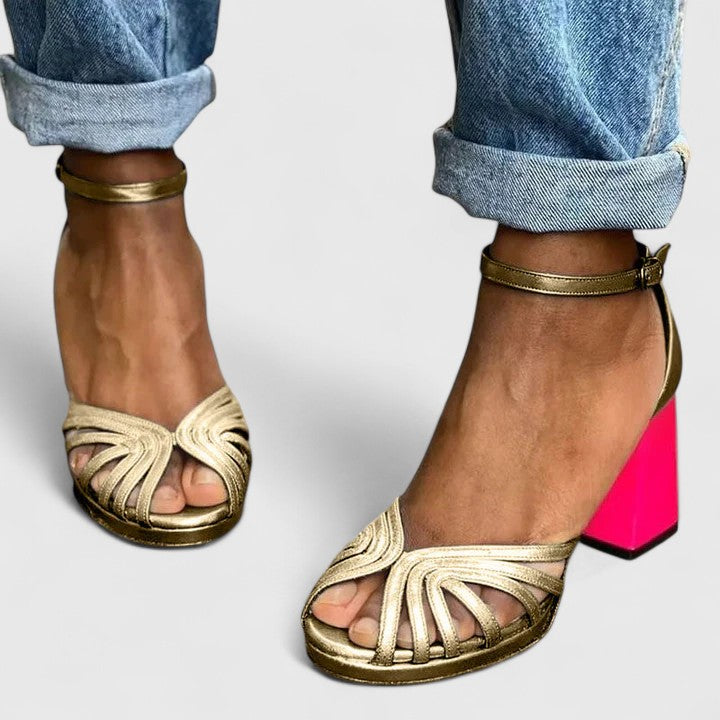 SARA - SANDALIAS DE TACÓN ELEGANTES