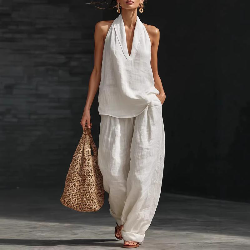 AINHOA - CONJUNTO DE DOS PIEZAS CON TEXTURA DE LINO