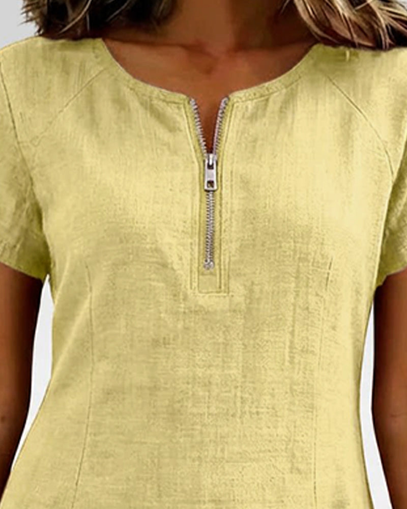 MARCHETTI - VESTIDO DE ALGODÓN CON BOLSILLO DE CREMALLERA