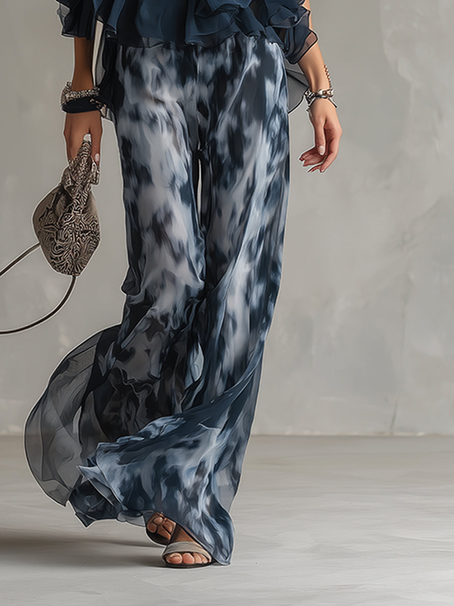Élise | Elegantes und leichtes Ensemble mit fließendem Top und weitem Hosen