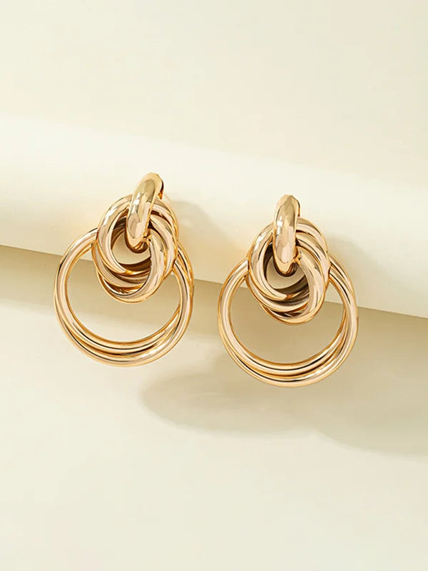 AURA - PENDIENTES AROS ENTRELAZADOS
