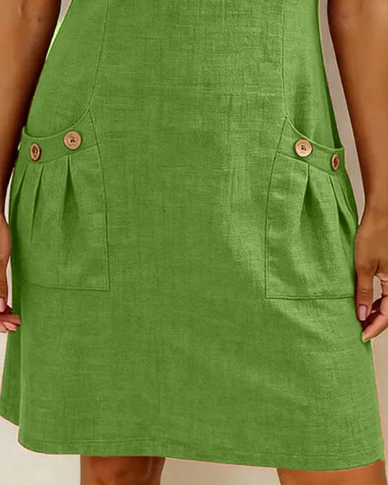 MARCHETTI - VESTIDO DE ALGODÓN CON BOLSILLO DE CREMALLERA