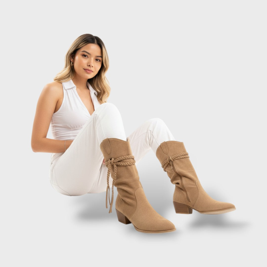 SELENA - BOTINES WESTERN CON FLECOS