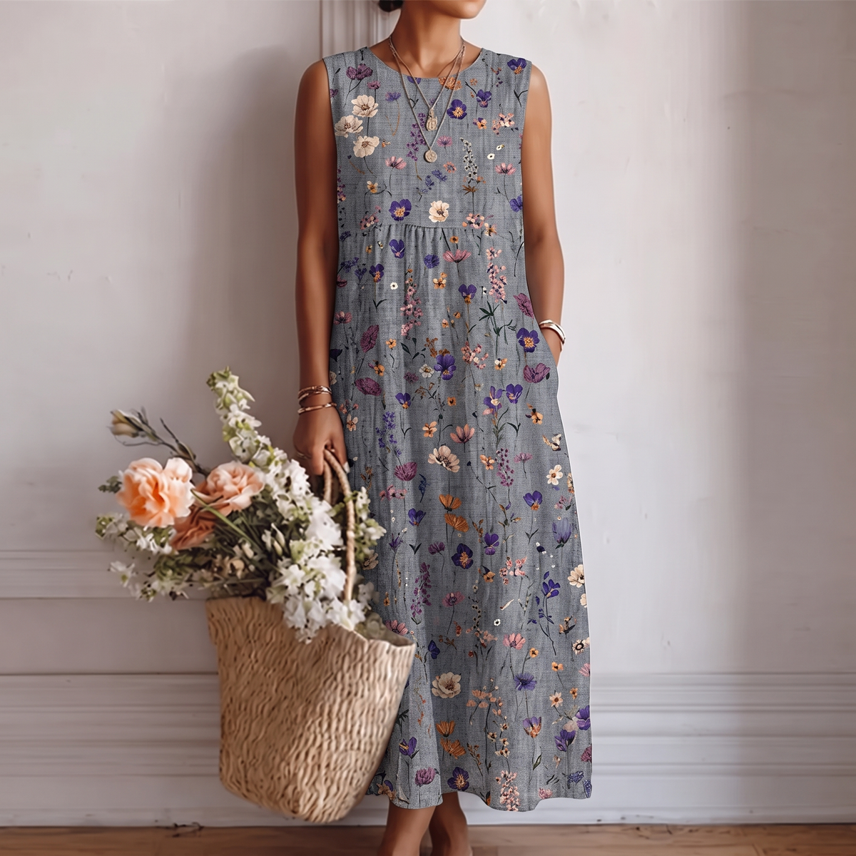 SERENA - VESTIDO MIDI DE DIARIO