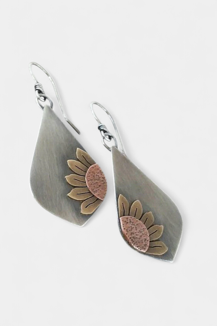 GIRASOL - PENDIENTES BOHO FLORAL