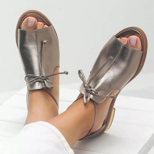 LILLIANA - SANDALIAS DE CUERO CON TIRAS